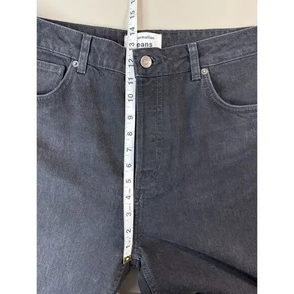 Reformation Women’s Cynthia High Rise Straight Button Fly Black Jeans Size 31 - Picture 10 of 13